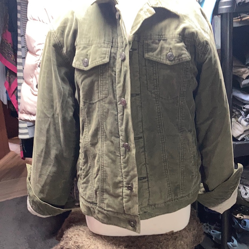 Gap Corduroy men’s medium olive green jacket